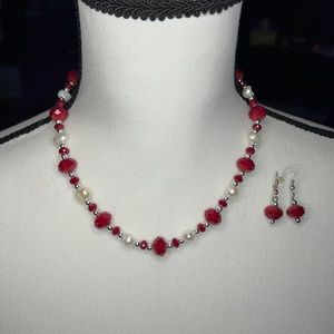 Necklace and earring set.